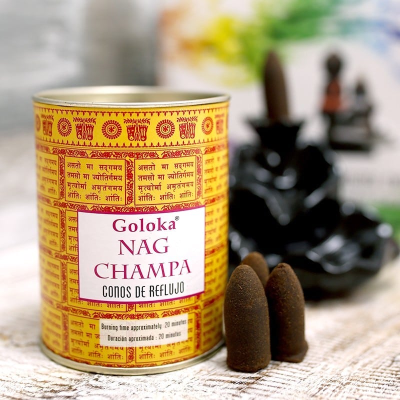 Bougies Chauffe-plat Goloka Nag Champa - Lot De 10 - Parfum Encens, Durée ~3h30 - Pour Ambiance Détente