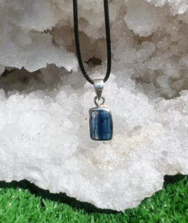 Colgante De Cianita Azul Plata