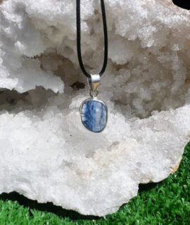 Colgante De Cianita Azul Plata