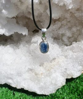 Colgante De Cianita Azul Plata