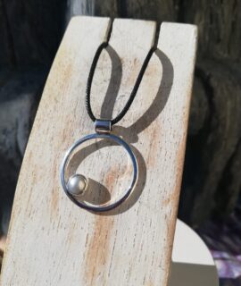 Colgante Aro De Plata Con Perla Natural