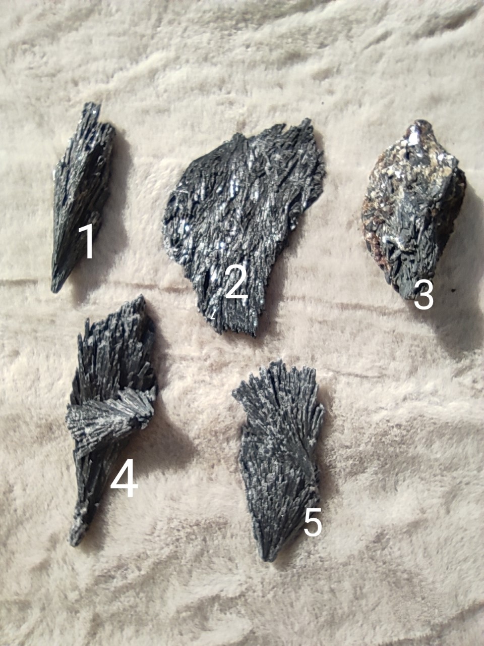 Taramita, cianita negra o escoba de bruja XL Azabache minerales